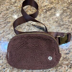 lululemon athletica Brown Sherpa Crossbody Belt Bag